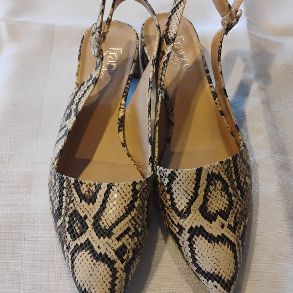 Franco Sarto Snakeskin Sling back Shoes -